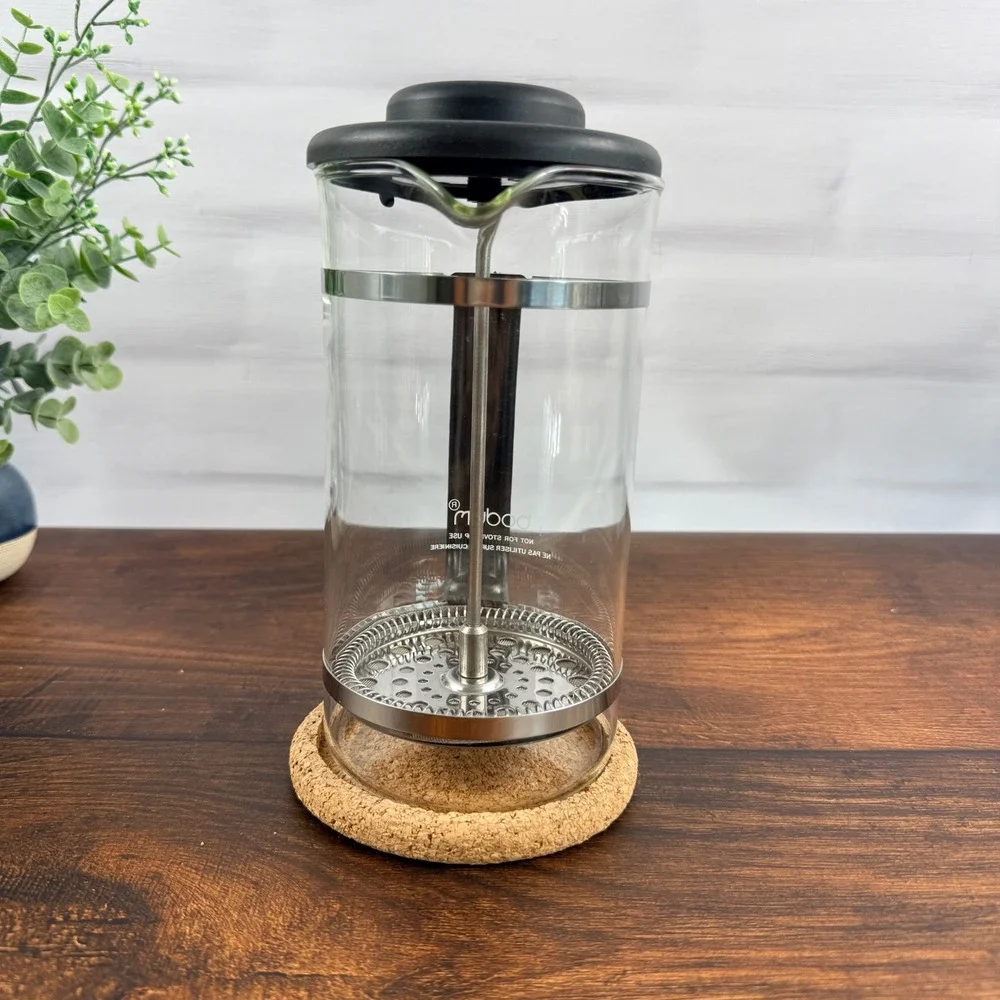 Bodum Chambord 8 Cup French Press Coffee Maker Glass Stainless Steel Black